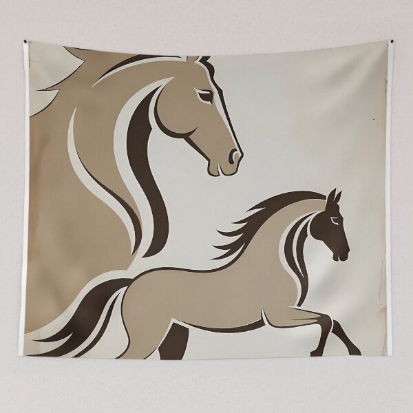 Item preview, Stylized Horse Abstract Artwork (image size 7840x11680) designed and sold by Digital-Davinci.