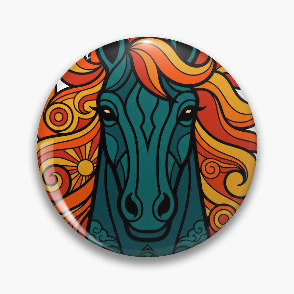 Item preview, 2026 Fire Horse Retro Psychedelic Zodiac designed and sold by HoganMerch.