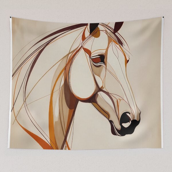 Item preview, Stylized Horse Abstract Artwork (image size 7840x11680) designed and sold by Digital-Davinci.