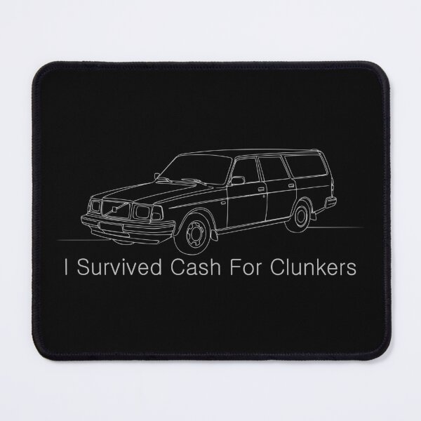 Item preview, Volvo 240 I Survived Cash for Clunkers White Line designed and sold by Off-Road-Zone.