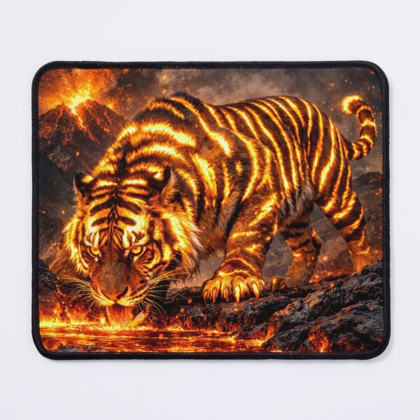 Item preview, The Molten Monarch: Volcanic Lava Tiger designed and sold by arfindo-indra.