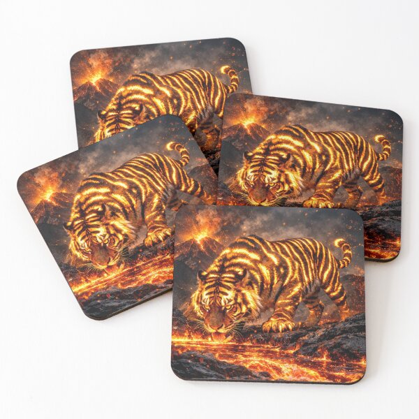 Item preview, The Molten Monarch: Volcanic Lava Tiger designed and sold by arfindo-indra.