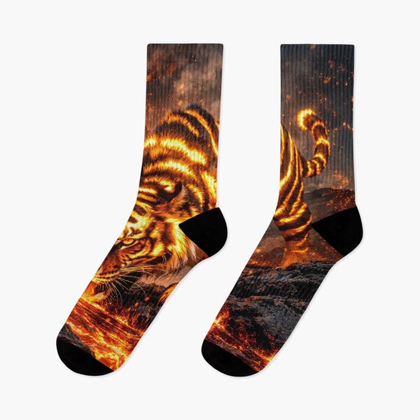 Item preview, The Molten Monarch: Volcanic Lava Tiger designed and sold by arfindo-indra.