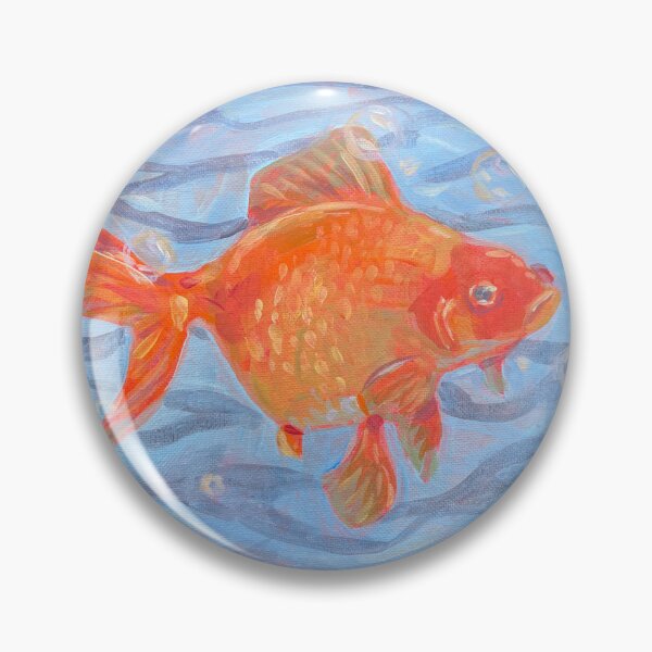 Item preview, Goldfish painting in acrylic designed and sold by Peaceful Pasta.