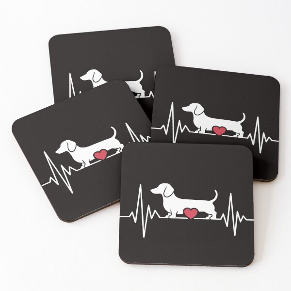 Item preview, Dachshund Dog Heartbeat Pulse designed and sold by cherylbartlett.