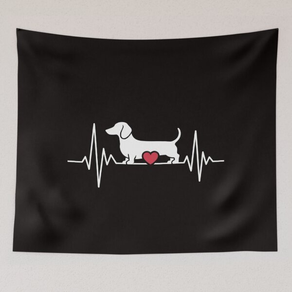 Item preview, Dachshund Dog Heartbeat Pulse designed and sold by cherylbartlett.