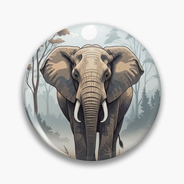 Item preview, Majestic Elephant in the Savannah – Wildlife Illustration designed and sold by soletstudio.