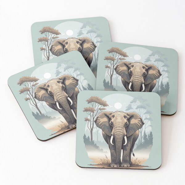 Item preview, Majestic Elephant in the Savannah – Wildlife Illustration designed and sold by soletstudio.