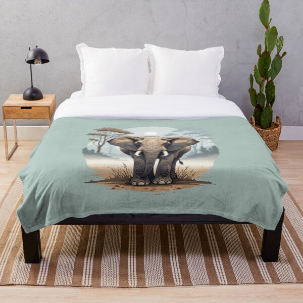 Item preview, Majestic Elephant in the Savannah – Wildlife Illustration designed and sold by soletstudio.
