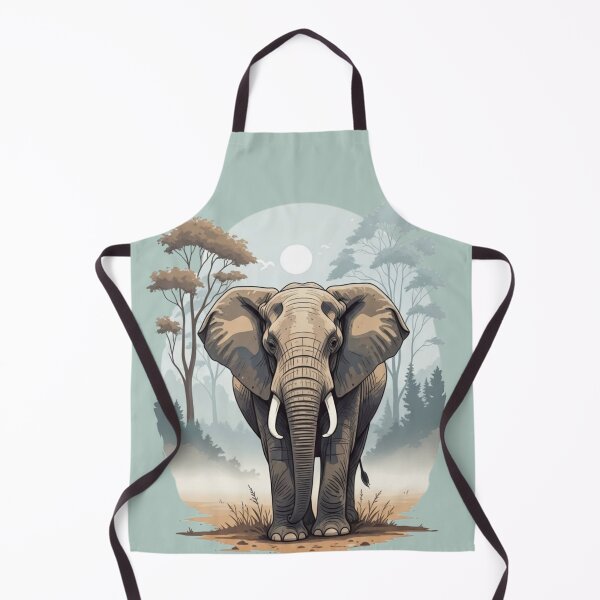 Item preview, Majestic Elephant in the Savannah – Wildlife Illustration designed and sold by soletstudio.