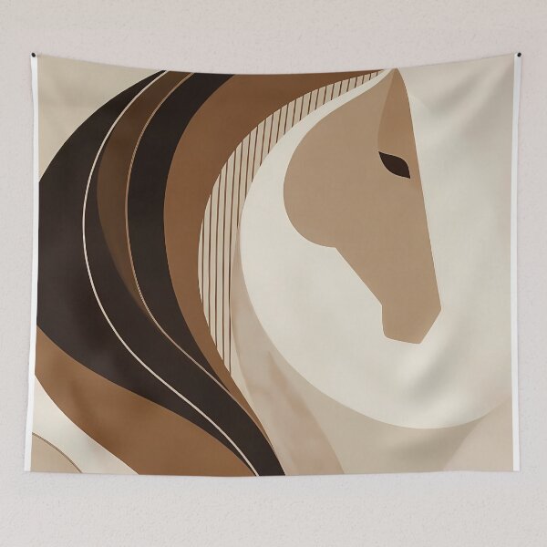Item preview, Stylized Horse Abstract Artwork (image size 7840x11680) designed and sold by Digital-Davinci.