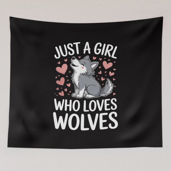 Item preview, Cute Wolf for Girls Just A Girl Who Loves Wolves designed and sold by gerardostokes.