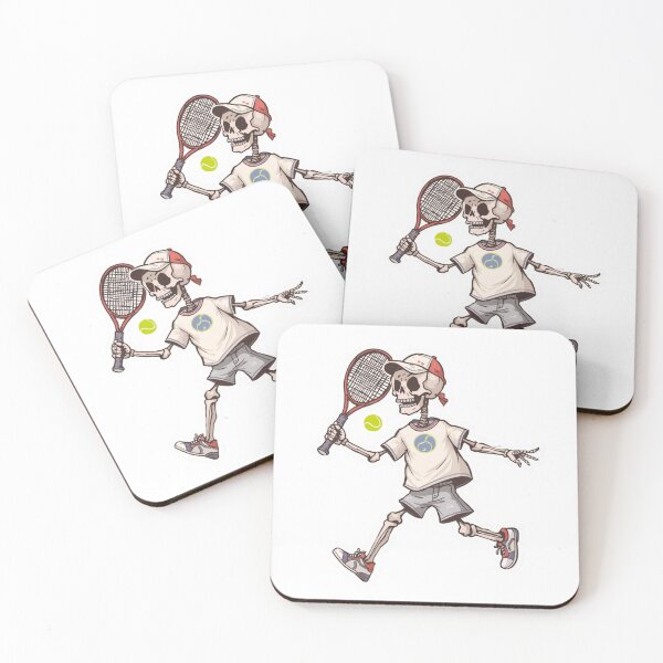 Item preview, Skeleton Playing Tennis Game Sticker, Tennis Magnet  designed and sold by colorleafz.