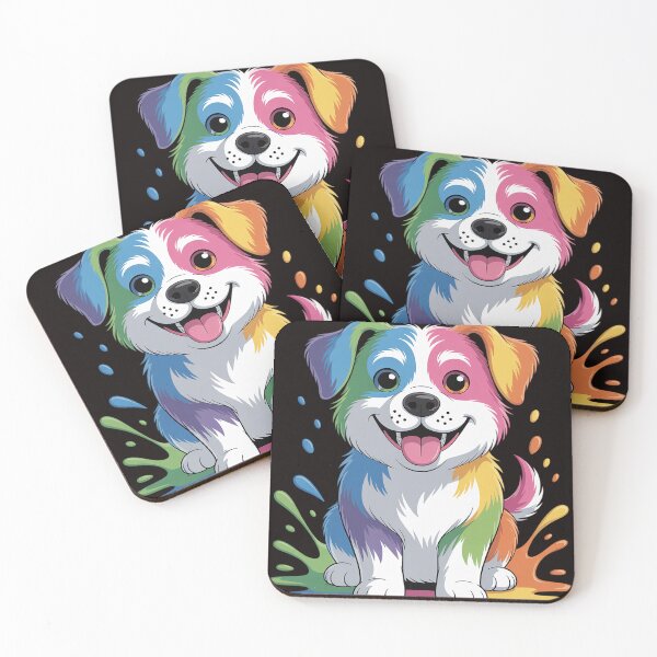 Item preview, Cute Puppy Colorful Rainbow Vibrant Graphic designed and sold by cherylbartlett.