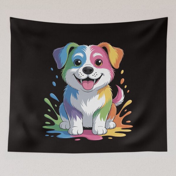 Item preview, Cute Puppy Colorful Rainbow Vibrant Graphic designed and sold by cherylbartlett.