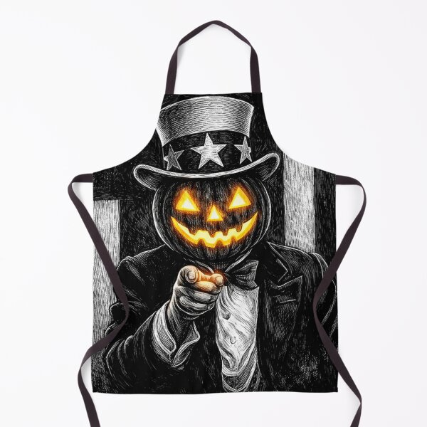 Item preview, Headless Horseman Uncle Sam Scratchboard — Patriotic Halloween Retro Art designed and sold by TheHorsemanRidesAgain.