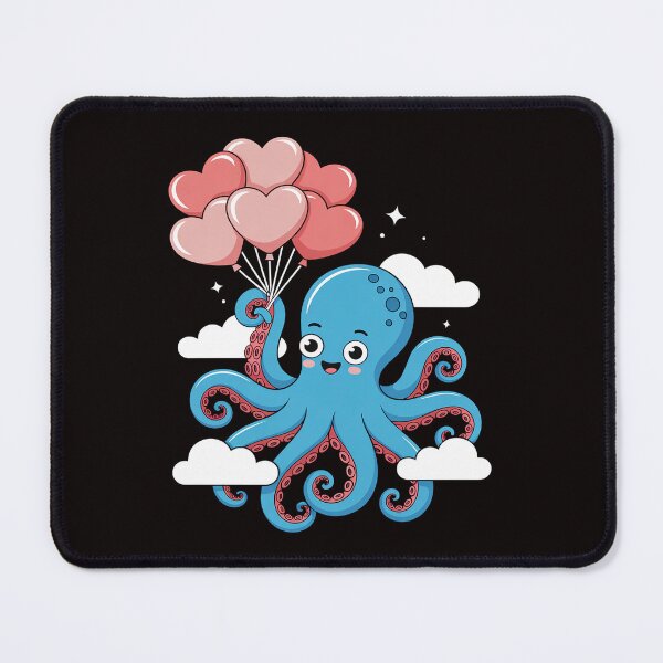 Item preview, Cute Octopuses Balloon Hearts - Valentines Sea Animal Lover designed and sold by cherylbartlett.