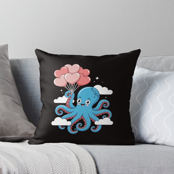 Item preview, Cute Octopuses Balloon Hearts - Valentines Sea Animal Lover designed and sold by cherylbartlett.