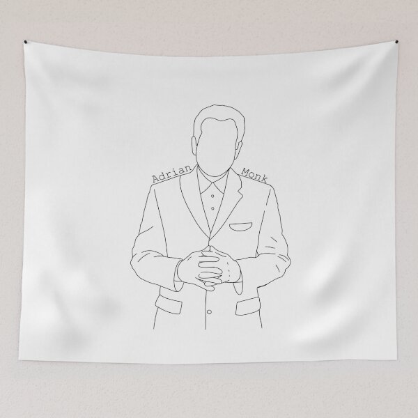 Item preview, Adrian Monk minimalist art designed and sold by My Favorite Store.