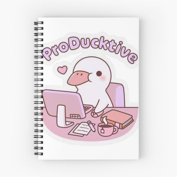 Item preview, ProDucktive Duck - Cute Working Kawaii Duck designed and sold by ChessyChop.