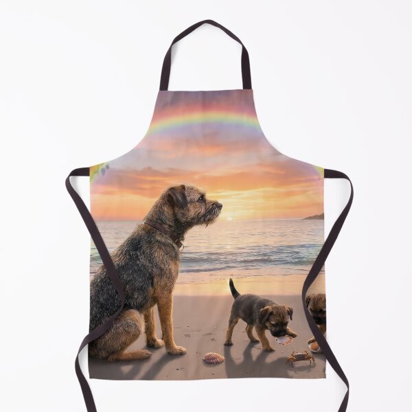 Item preview, Border Terrier Family at Sunset Rainbow Beach designed and sold by PetMemorialArt.