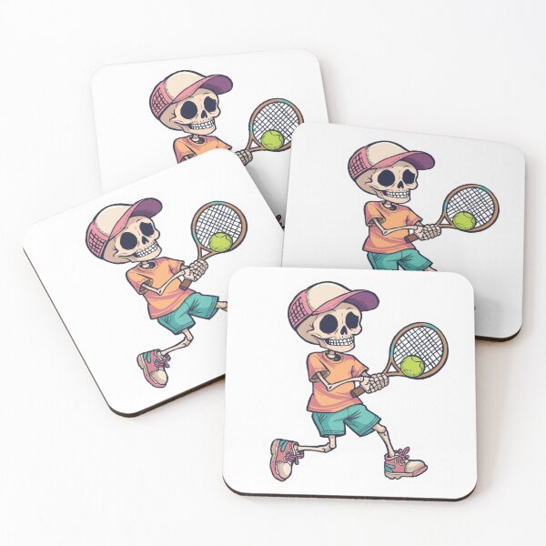 Item preview, Skeleton Playing Tennis Sticker designed and sold by colorleafz.