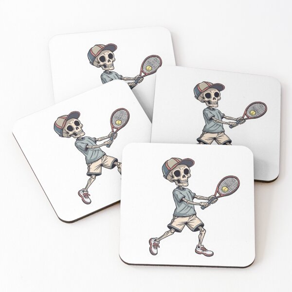 Item preview, Skeleton Playing Tennis Sticker designed and sold by colorleafz.