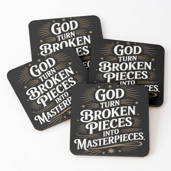 Item preview, God Turns Broken Pieces Into Masterpieces Christian designed and sold by Libbysharts.