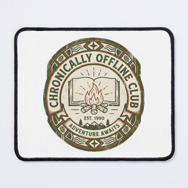 Item preview, Chronically Offline Club Vintage Analogue Badge designed and sold by HoganMerch.