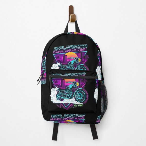 Item preview, Neo-Drifter – Retro Cyber Motorcycle Vaporwave Art designed and sold by Neon_Soraya.
