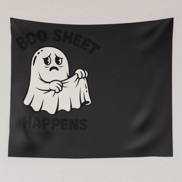 Item preview, Funny Boo Sheet Happens Ghost designed and sold by BlueCreator-inc.