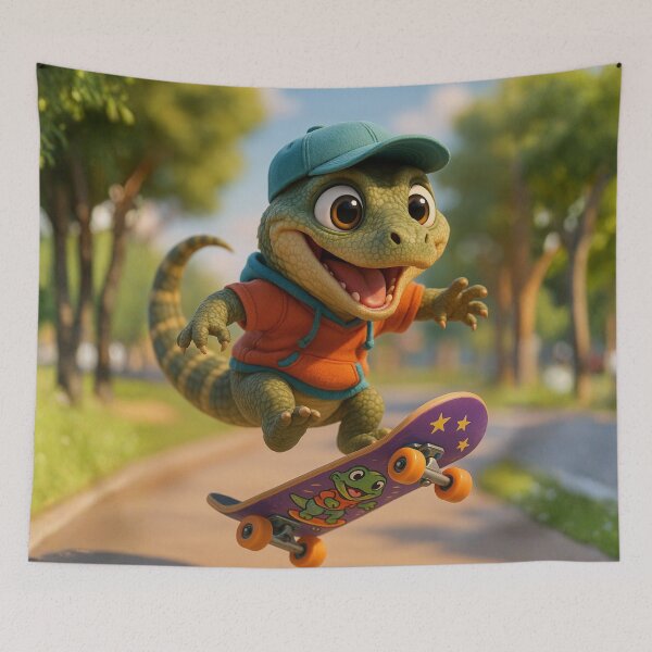 Item preview, Skater Monitor Lizard designed and sold by Sillytoe.