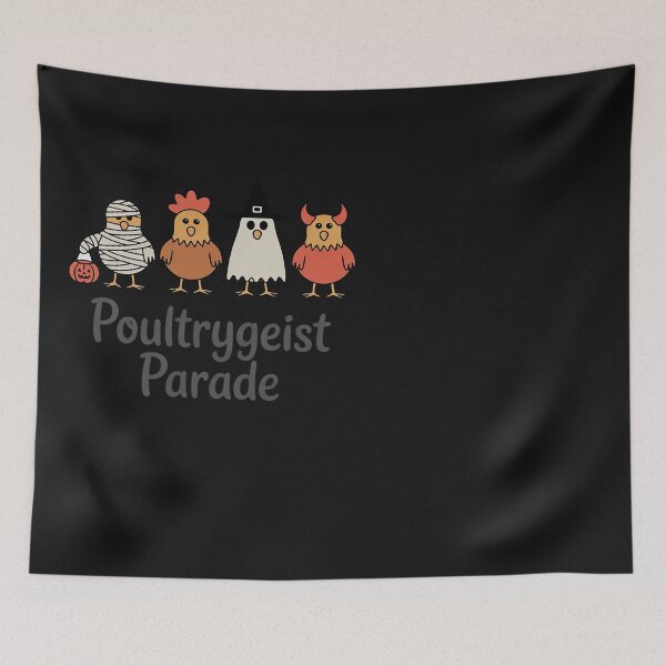 Item preview, Funny Chicken Halloween, Spooky Chicken Poultrygeist Parade designed and sold by BlueCreator-inc.