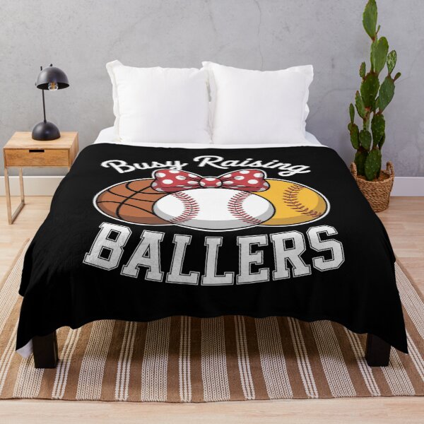 Item preview, Busy Raising Ballers Baseball Softball Basketball Mom designed and sold by joedavila.