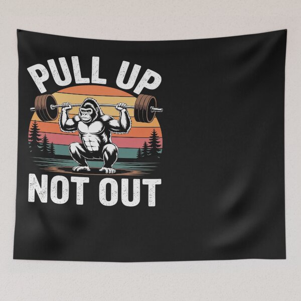 Item preview, Funny Bigfoot Pull Up Not Out Fitness Men Gym designed and sold by BlueCreator-inc.