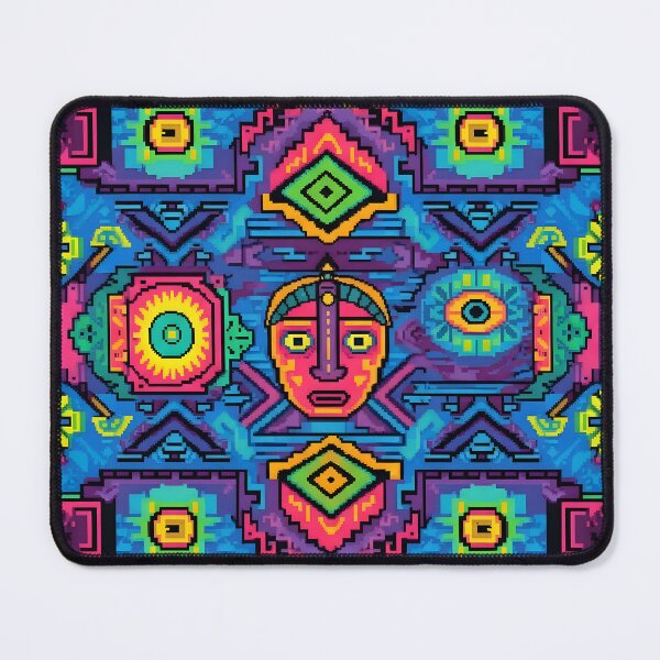 Item preview, Pixel Art Ancient Deity Totem Pattern designed and sold by Brendan Arthur Ring.