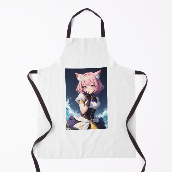 Item preview, Kawaii Pink Hair Magical Girl Cat Ear Nautical Aesthetic Illustration designed and sold by iloveanimechibi.
