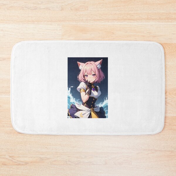 Item preview, Kawaii Pink Hair Magical Girl Cat Ear Nautical Aesthetic Illustration designed and sold by iloveanimechibi.