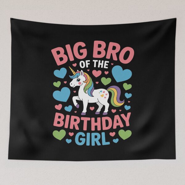 Item preview, Big Bro of the Birthday Girl Flossing Unicorn Big Brother designed and sold by traceydowns.