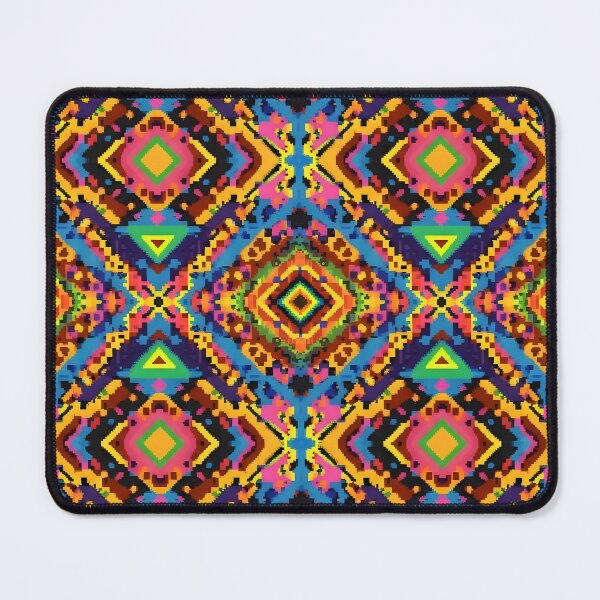 Item preview, Pixel Art Tribal Kaleidoscope Geometric Pattern designed and sold by Brendan Arthur Ring.