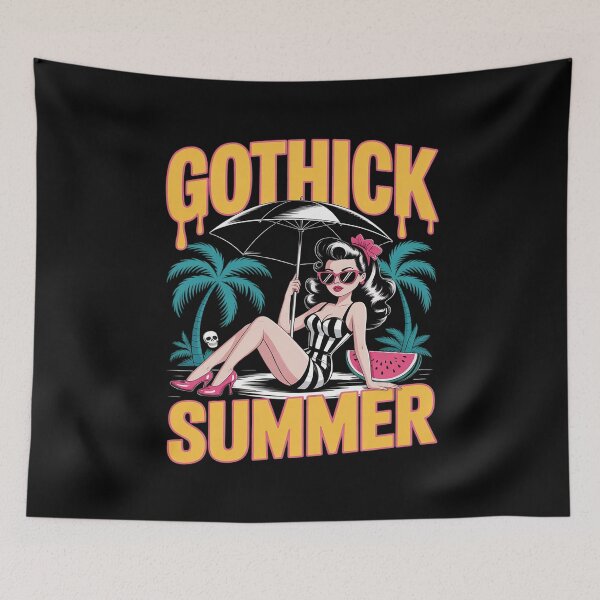 Item preview, Gothic Summer Beach Vibes Spooky Vacation Summerween designed and sold by Libbysharts.