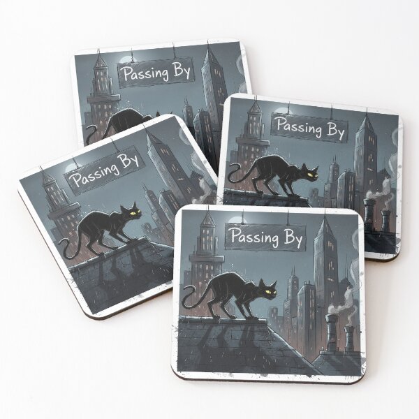 Item preview, Black Cat Passing By at Night designed and sold by VisualRotaStudio .