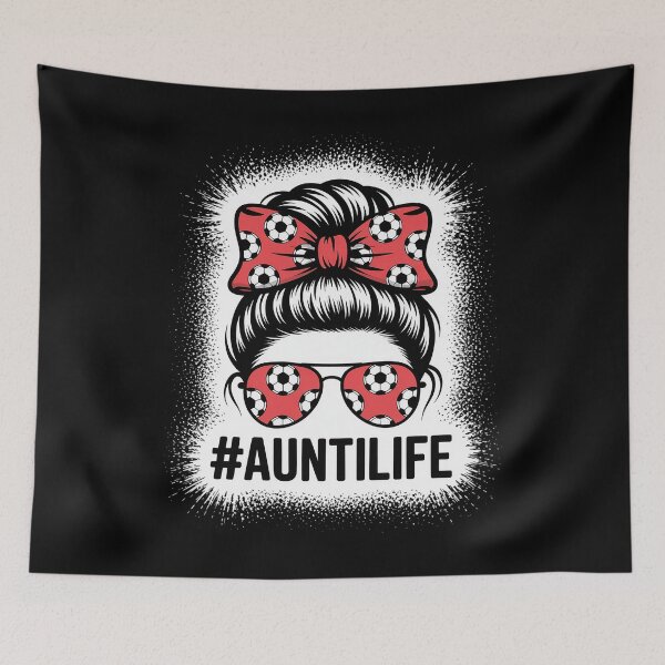 Item preview, Aunt Life Soccer Messy Bun Bleached Auties Girl Mother's Day designed and sold by KonopikaaArt.