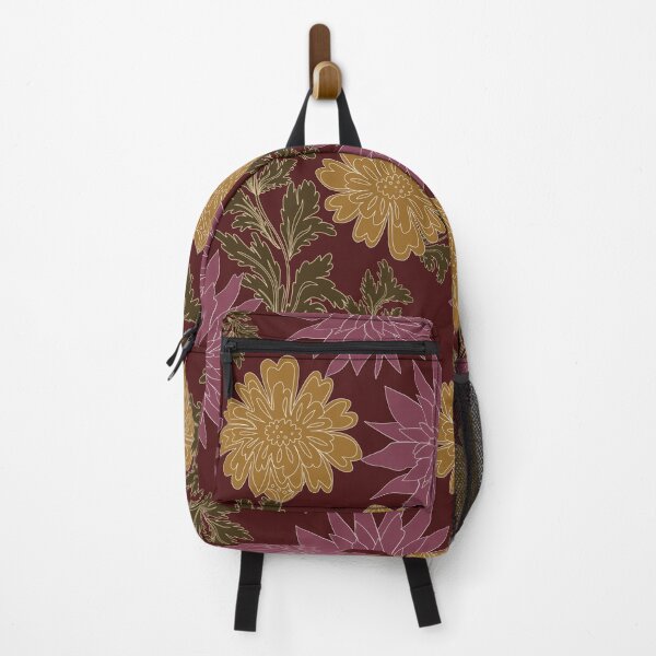 Item preview, A seamless vintage floral pattern in deep warm tones, featuring classic flowers illustrated in rich shades of dark brown, brick red, copper, and muted cream designed and sold by Line-Aura.