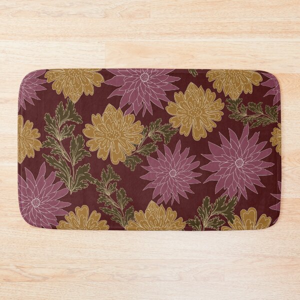 Item preview, A seamless vintage floral pattern in deep warm tones, featuring classic flowers illustrated in rich shades of dark brown, brick red, copper, and muted cream designed and sold by Line-Aura.