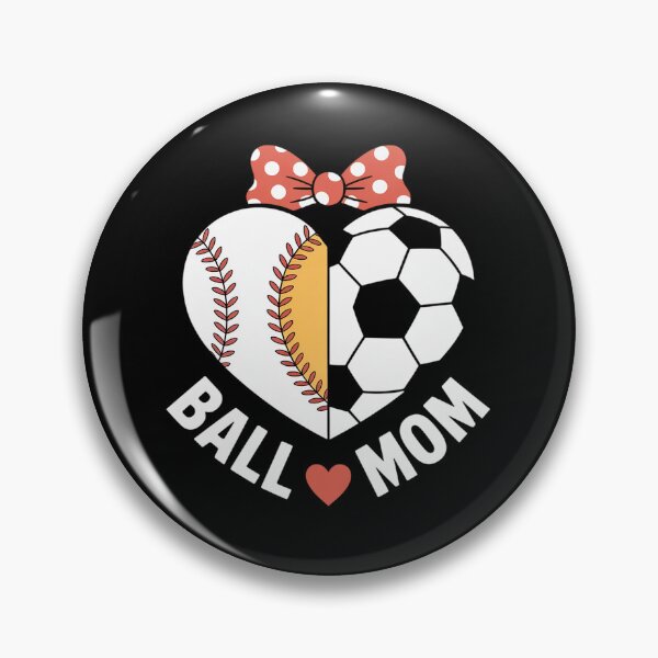Artikelvorschau, Ballmutter, Herz, Baseball, Fußballmutter, Frauen entworfen und verkauft von traceydowns.