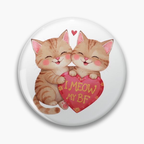 Item preview, Cute Valentine Cat Couple Gift Romantic Cats Art designed and sold by PluffyPanda.