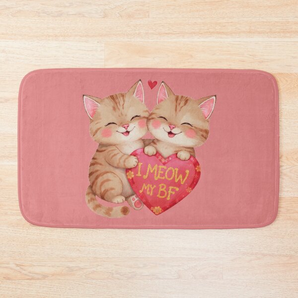 Item preview, Cute Valentine Cat Couple Gift Romantic Cats Art designed and sold by PluffyPanda.