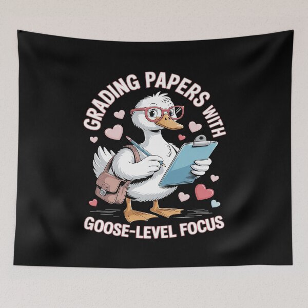 Item preview, Grading Papers With Goose Level Focus Funny Back To School designed and sold by Libbysharts.