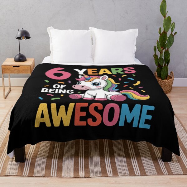 Item preview, 6 Years Old Unicorn 6 Years Of Being Awesome 6th Birthday designed and sold by KristieRamsey.